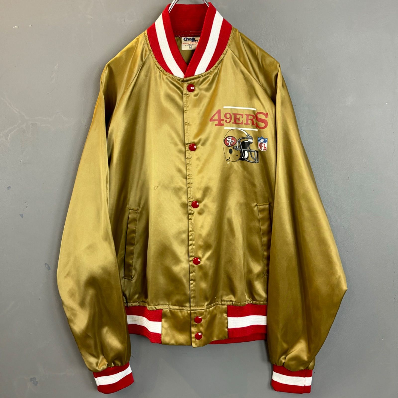 NFL、49ers サンフランシスコ ジャケット、チョークライン、90s 【公式