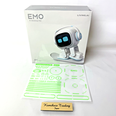 EMO Living Ai White Desktop Robot Pet | eBay