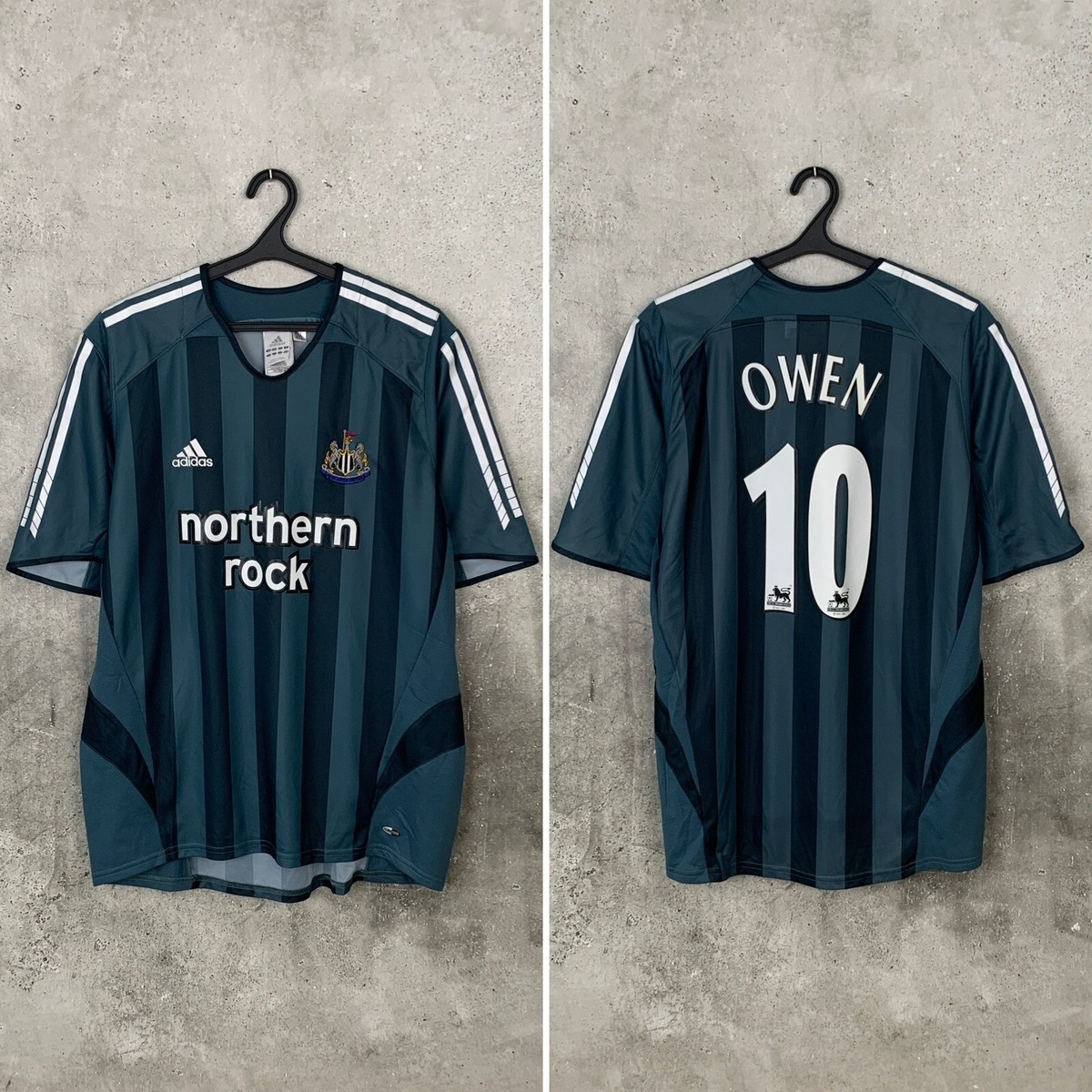 NEWCASTLE UNITED 2005 2006 AWAY FOOTBALL SHIRT #10 OWEN ADIDAS