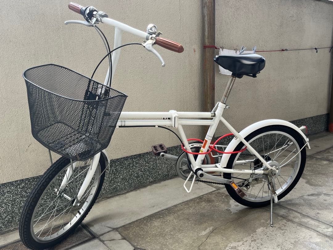 折りたたみ自転車 白 大阪 メーカー直送】 折りたたみ自転車 ラパス 6段変速 マウンテンバイク