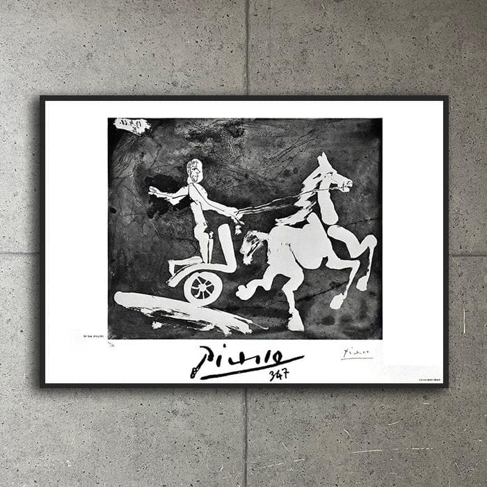 額装品/347series No34/パブロ ピカソ 絵画 額装絵画 パブロ・ピカソ 「ゲルニカ」 世界の名画シリーズ