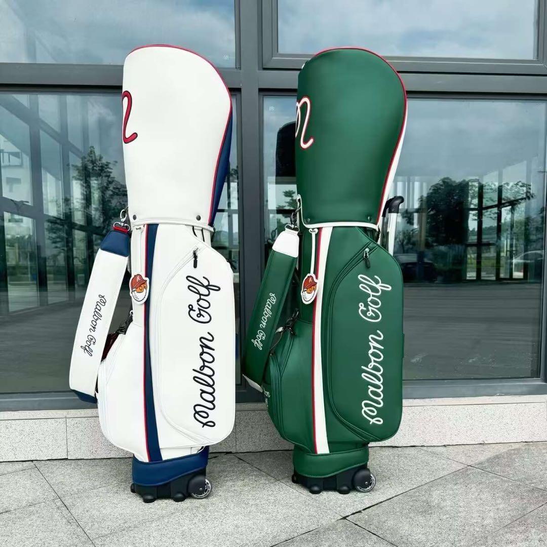 マルボンゴルフバッグ malbon golf キャディバッグ  キャスター型 マルボンゴルフ キャディバッグ Roll King Stand Bag カートタイプ M